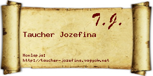 Taucher Jozefina névjegykártya